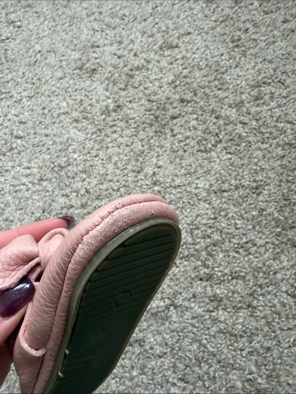 Freshly Picked Dusty Pink Leather Baby Moccasins